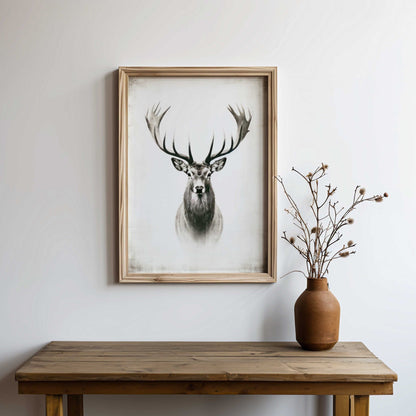 Deer Wall Art, Forest Animal Decor, Modern Farmhouse Print - WildfieldPrints