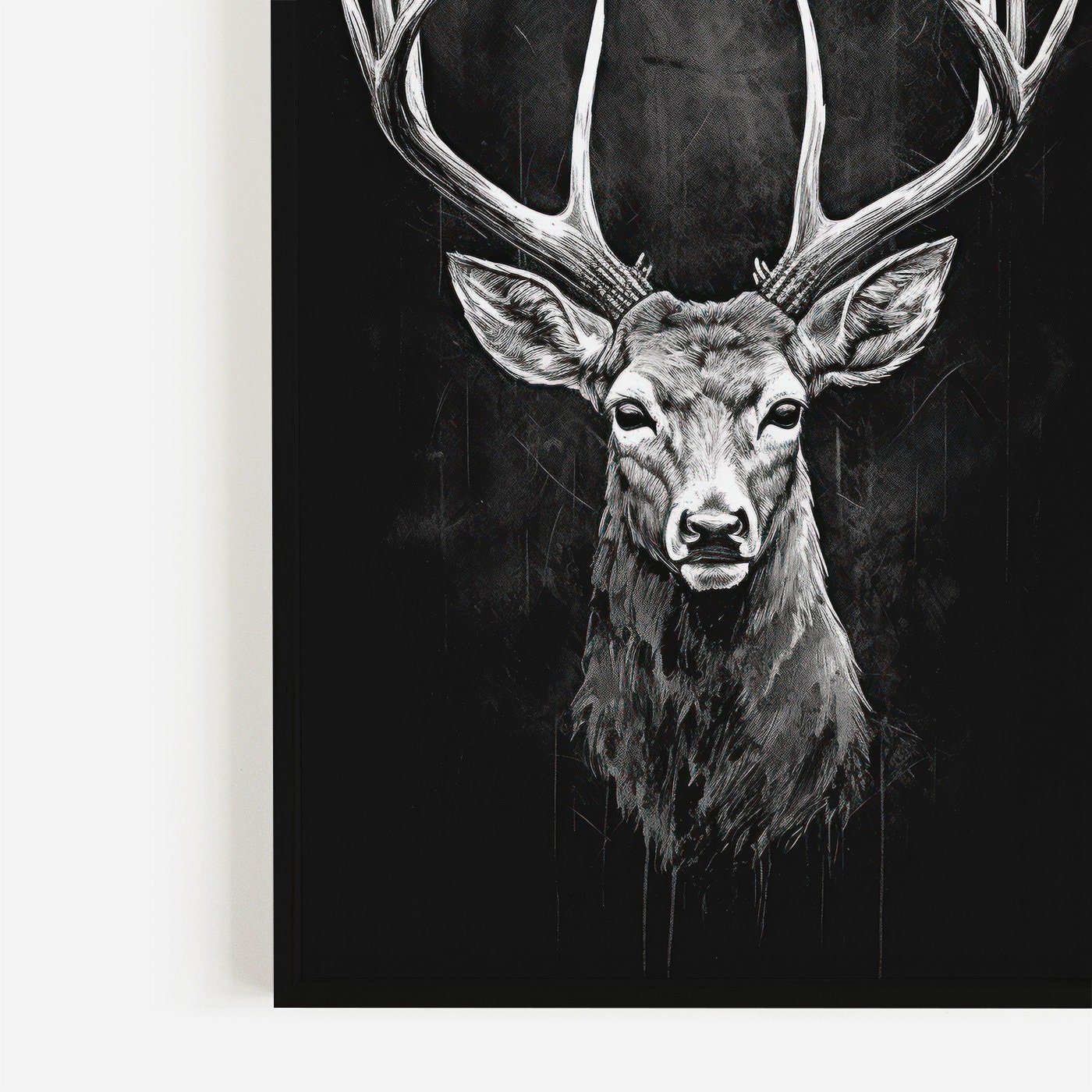 Deer Wall Art, Forest Animal Decor, Vintage Hunting Print - WildfieldPrints
