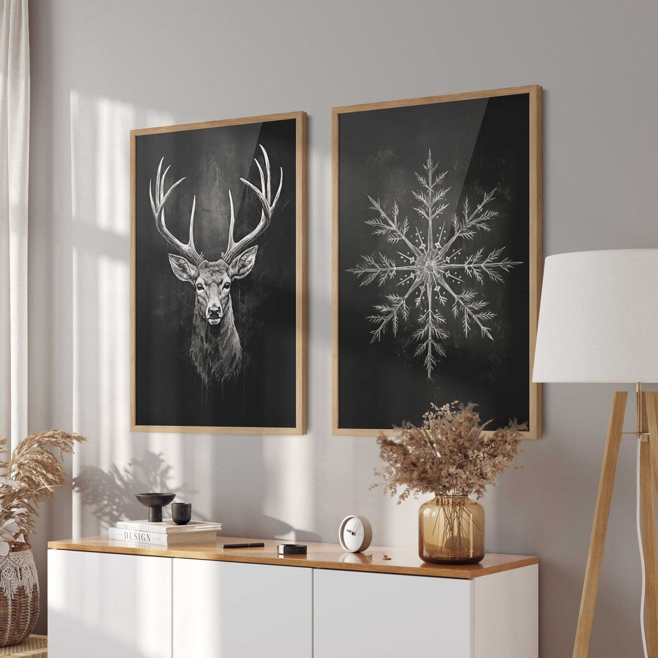 Deer Wall Art – Animal Nursery Print • Set of 2