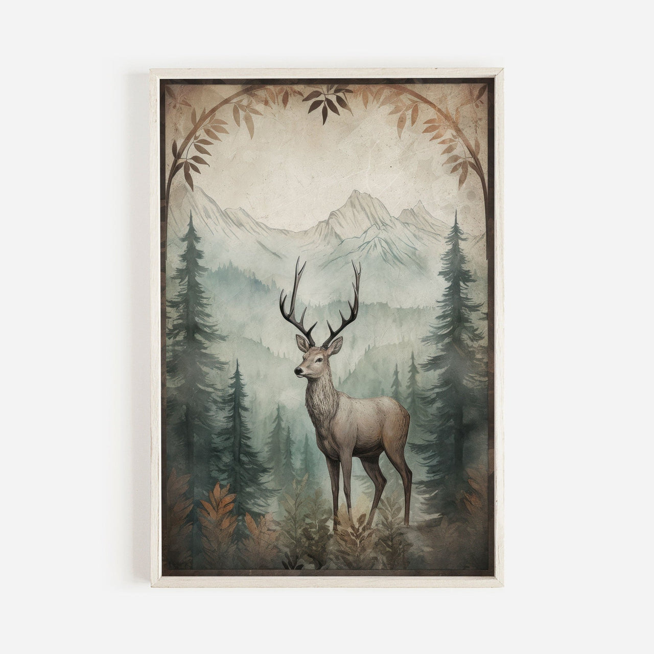 Deer Wall Art – Animal Living Room Print