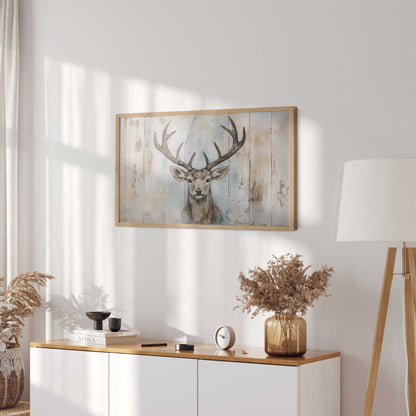 Deer Wall Art, Rustic Hunting Decor, Wood - Inspired Animal Print - WildfieldPrints