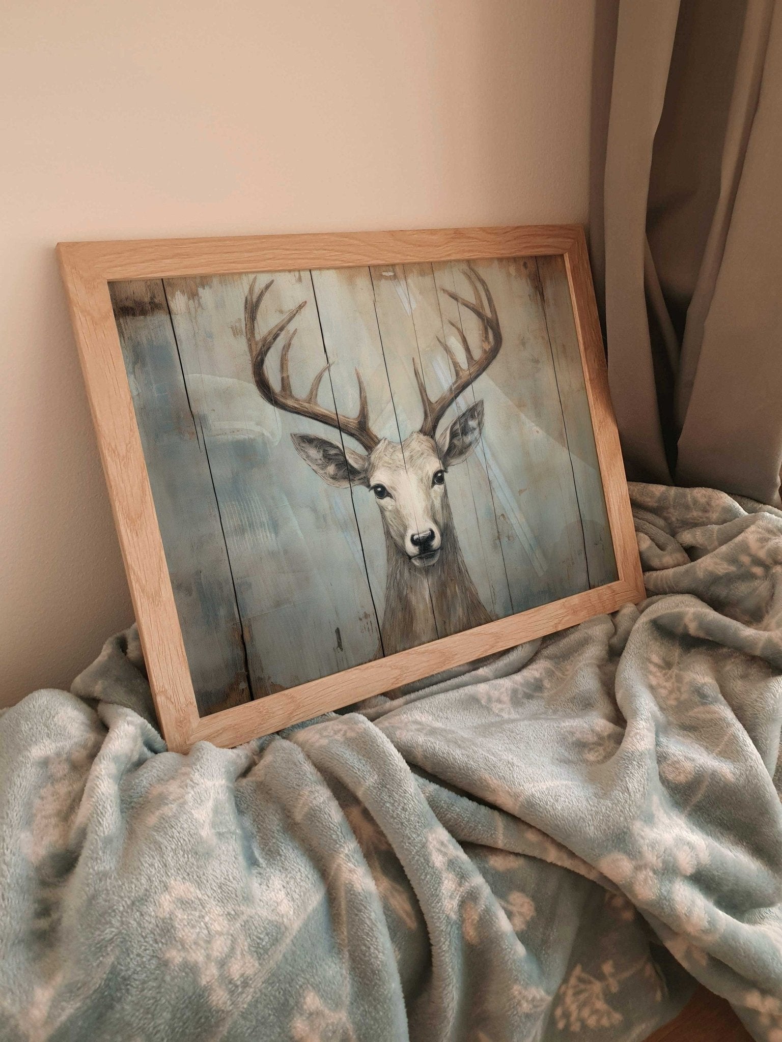 Deer Wall Art, Rustic Nature Decor, Hunting Gift Print - WildfieldPrints