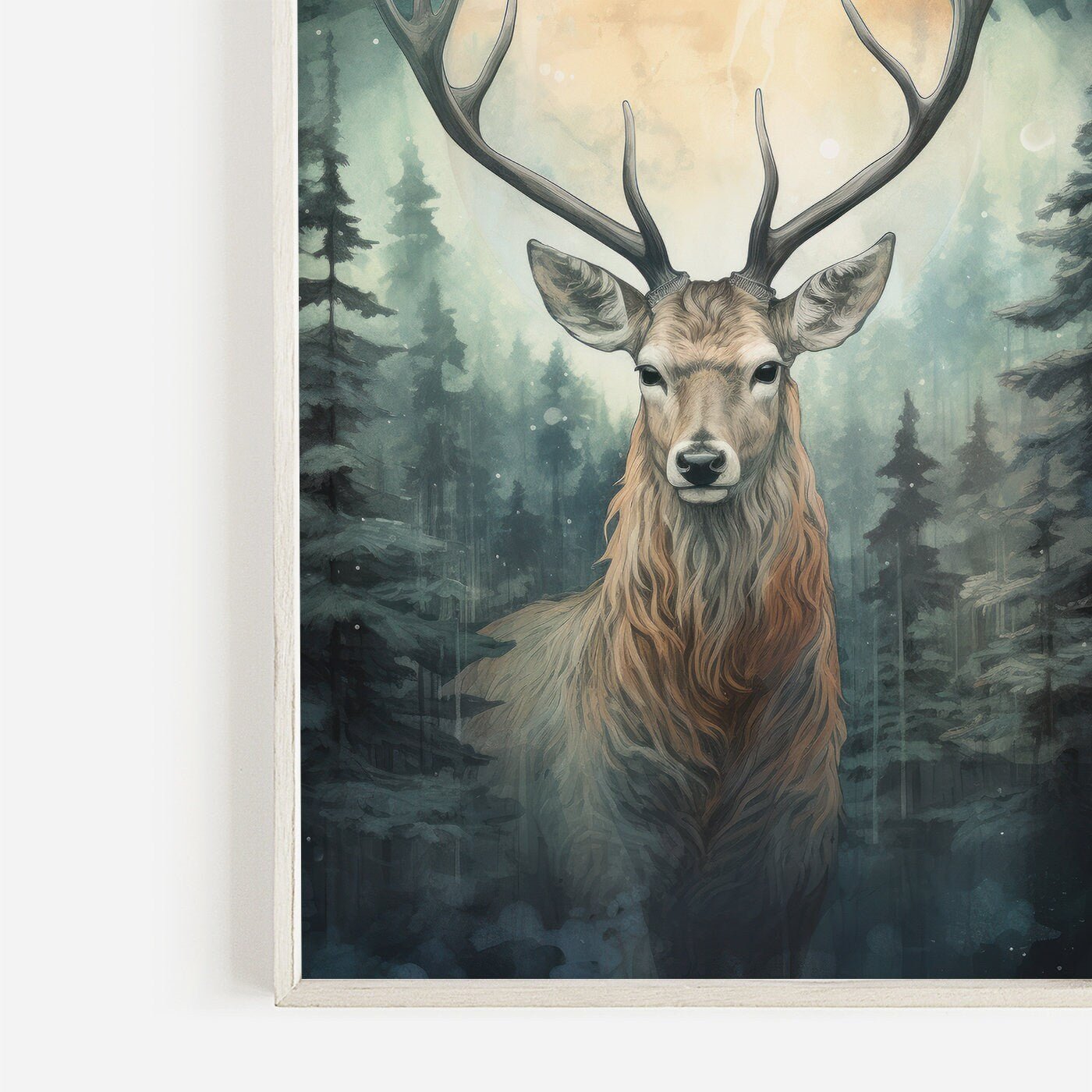 Deer Wall Art, Woodland Nursery Decor, Forest Animal Print - WildfieldPrints