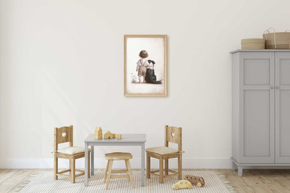 Dog Nursery Decor, Border Collie Art, Girls Room Wall Decor - WildfieldPrints