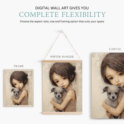 Dog Nursery Decor, Cute Animal Prints, Girls Room Wall Art - WildfieldPrints