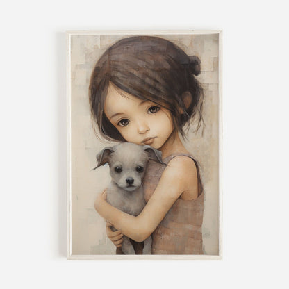 Dog Nursery Decor, Cute Animal Prints, Girls Room Wall Art - WildfieldPrints