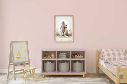 Dog Nursery Decor, Golden Retriever Wall Art, Cute Kids Room Decor - WildfieldPrints