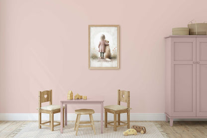 Dog Nursery Decor, Golden Retriever Wall Art, Cute Kids Room Decor - WildfieldPrints