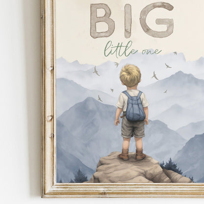 Dream Big Little One, Adventure Nursery Decor, Quote Art for Boys Room - WildfieldPrints