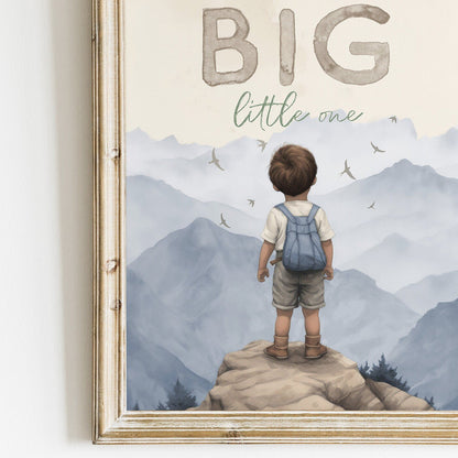 Dream Big Little One, Boys Room Wall Art, Adventure Decor, Mountain Theme - WildfieldPrints