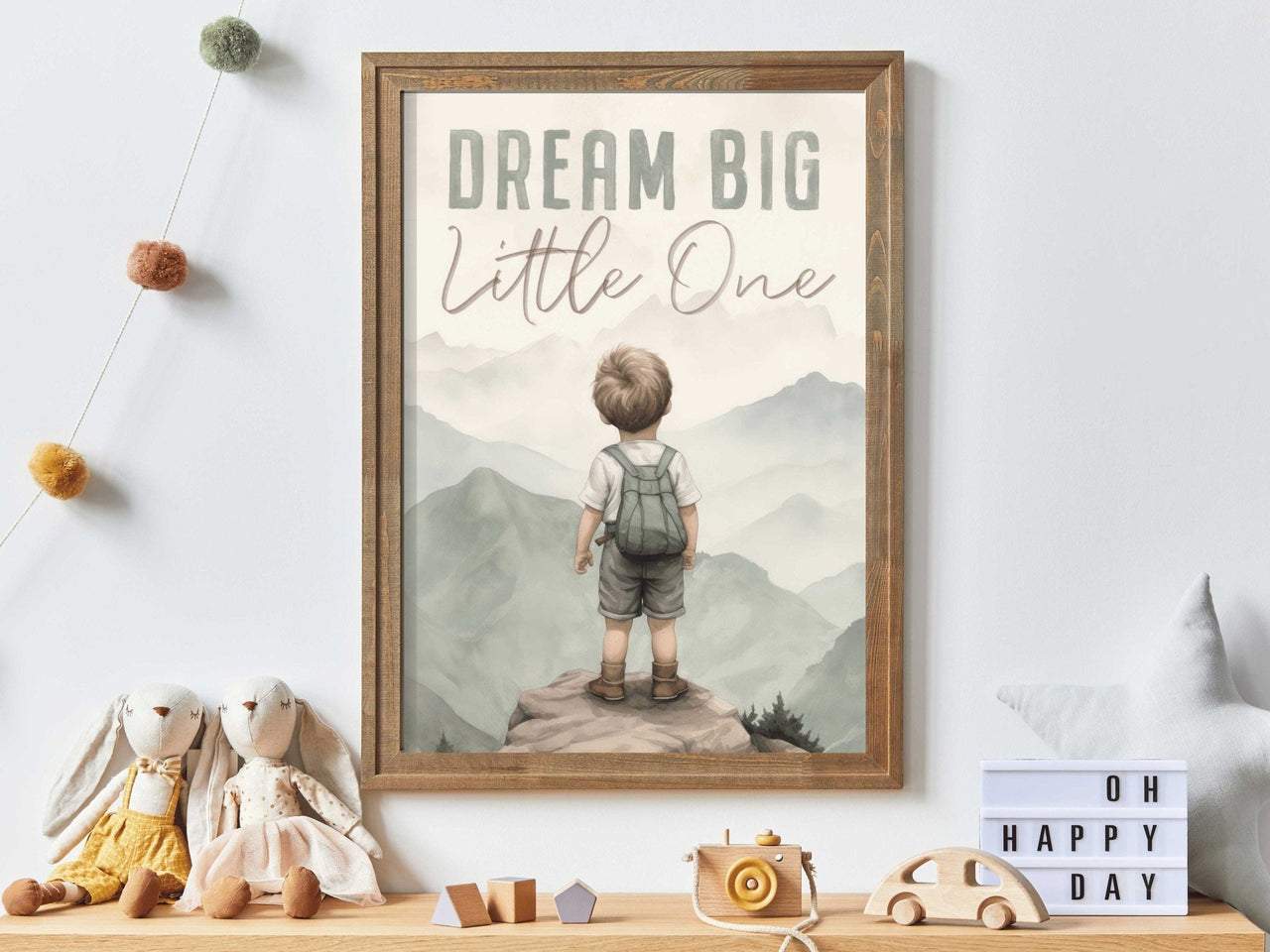 Mountain Wall Art – Adventure Boys Room Print