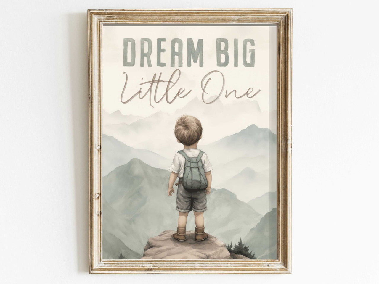 Mountain Wall Art – Adventure Boys Room Print