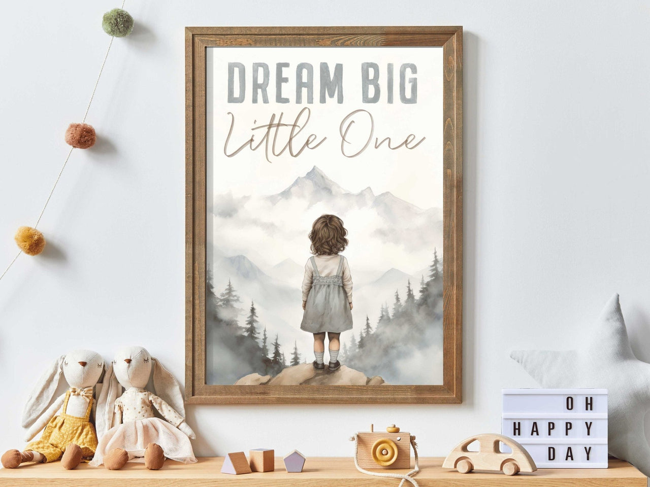 Nursery Quote Wall Art – Adventure Girls Room Print