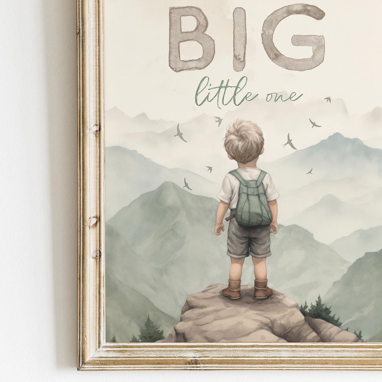 Blonde Boy Adventure Print – Boys Room Wall Art • Set of 3