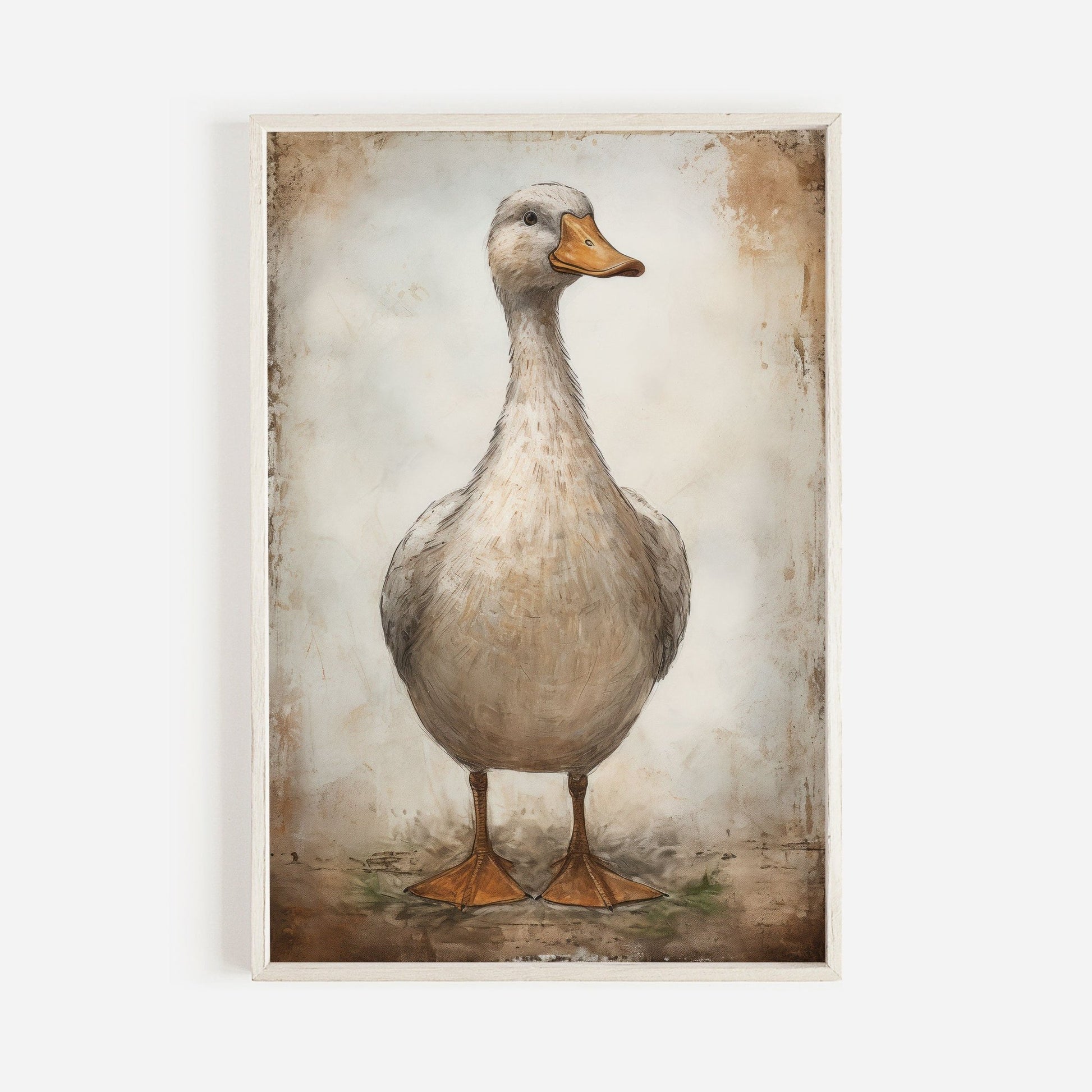 Duck Wall Art, Rustic Farmhouse Decor, Animal Print Collection - WildfieldPrints