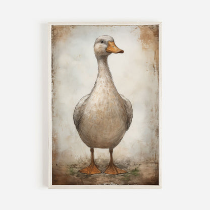 Duck Wall Art, Rustic Farmhouse Decor, Animal Print Collection - WildfieldPrints