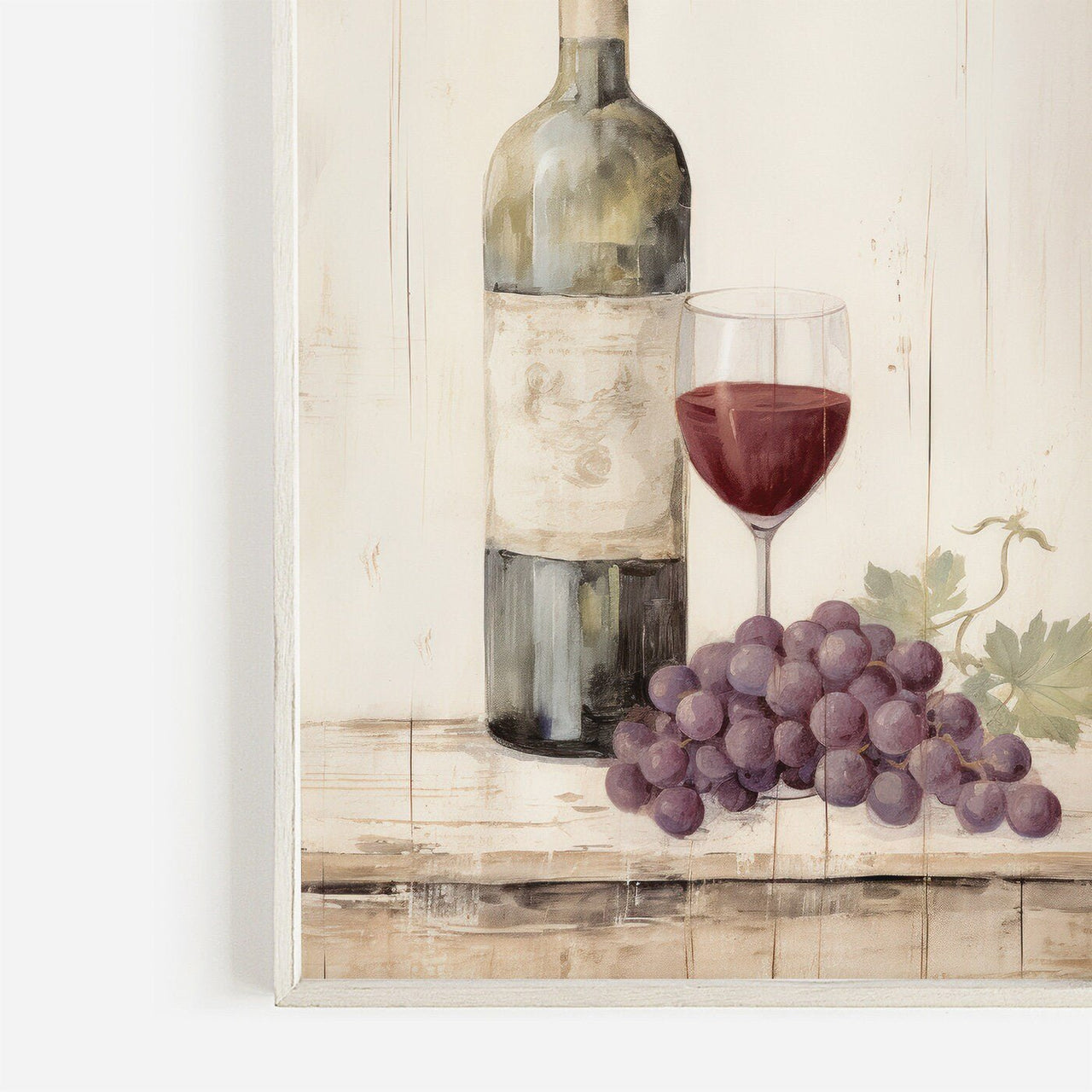 Vintage Wine Wall Art – Farmhouse Kitchen Print