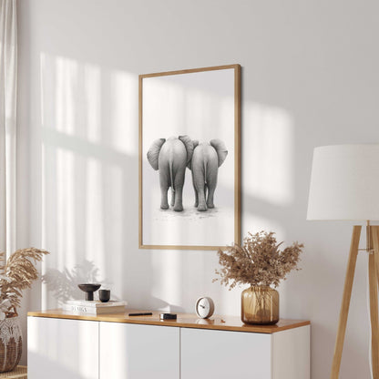 Elephant Wall Art, Safari Animal Decor, Kids Room Print - WildfieldPrints