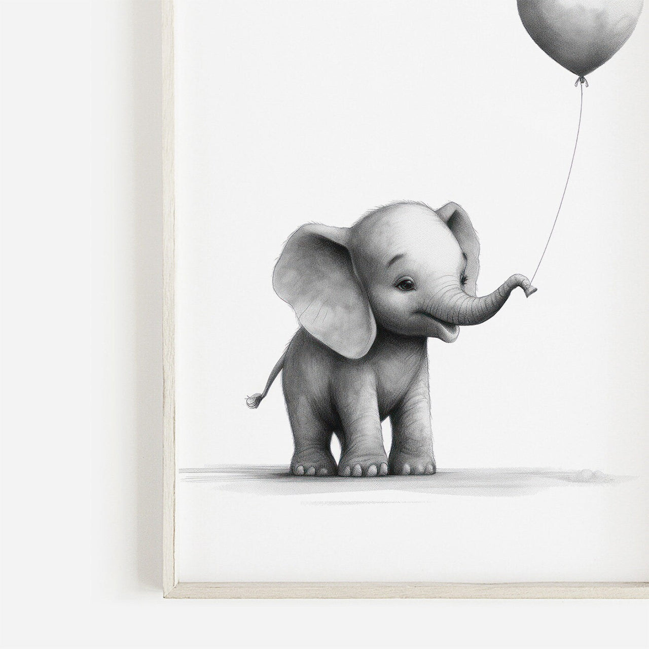 Baby Elephant Wall Art – Safari Nursery Print