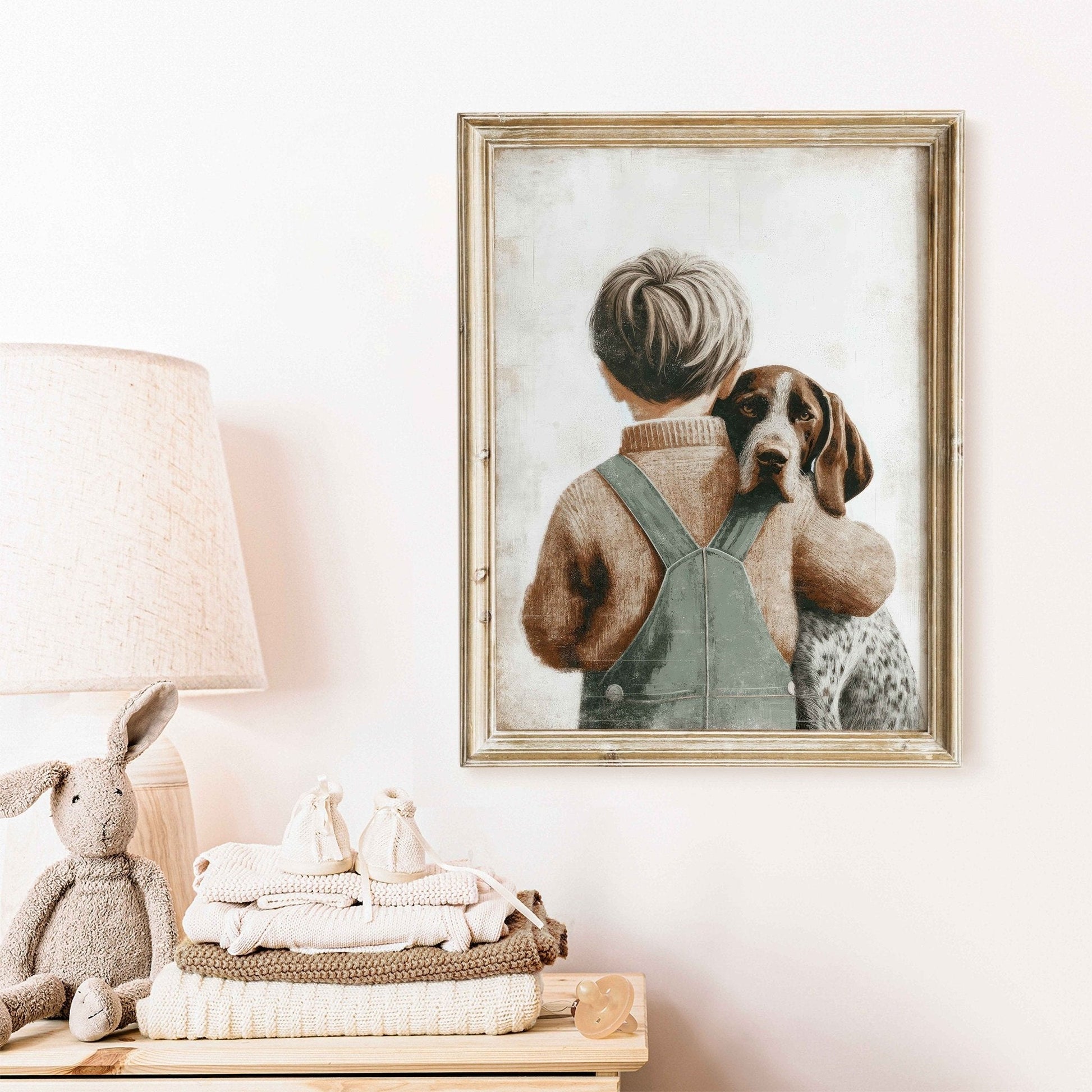 English Setter Nursery Decor, Dog Art Print, Toddler Wall Art - WildfieldPrints