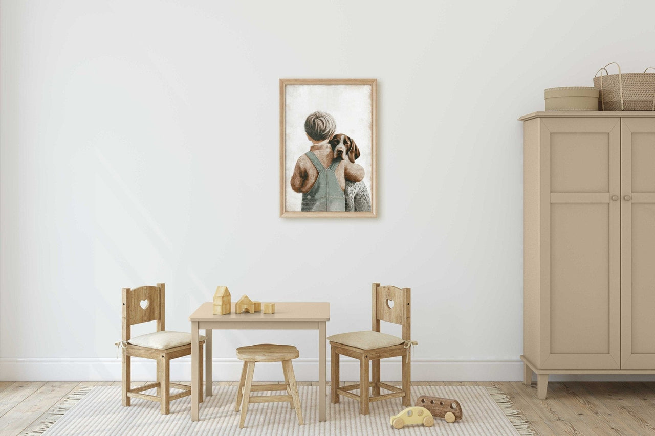 English Setter Wall Art – Dog Nursery Print for Toddlers