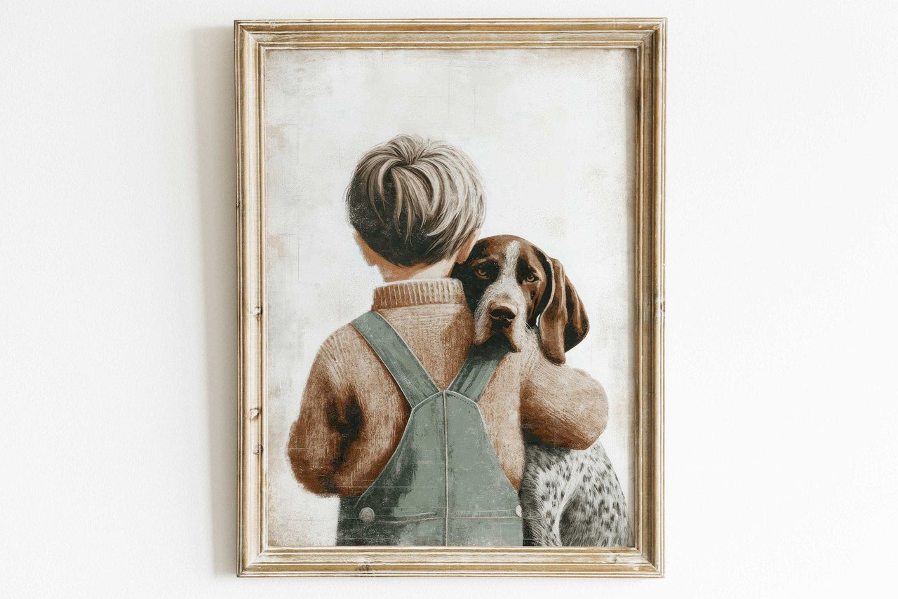English Setter Wall Art – Dog Nursery Print for Toddlers