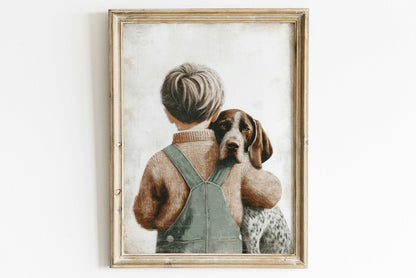 English Setter Nursery Decor, Dog Art Print, Toddler Wall Art - WildfieldPrints