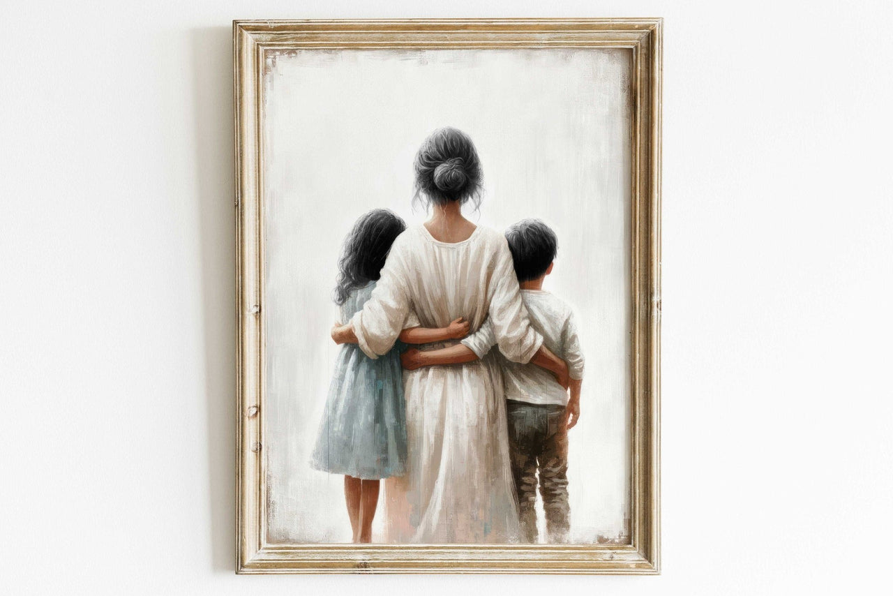 Mother and Child Print – Family Nursery Wall Art