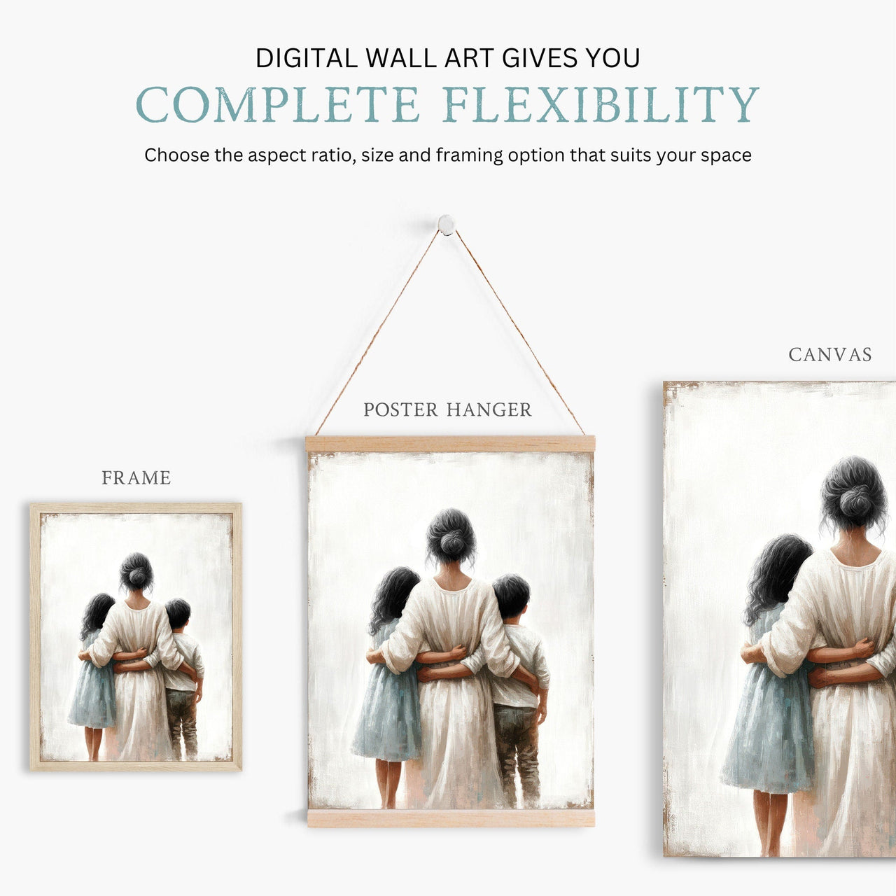 Mother and Child Print – Family Nursery Wall Art