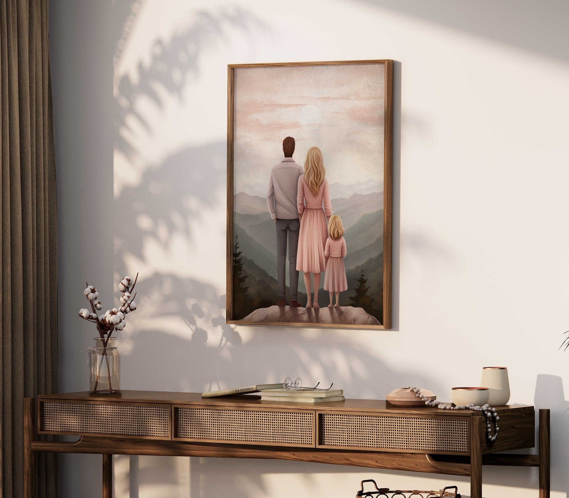 Family Bond Art, Adventure Wall Decor, Mother and Daughter Connection - WildfieldPrints