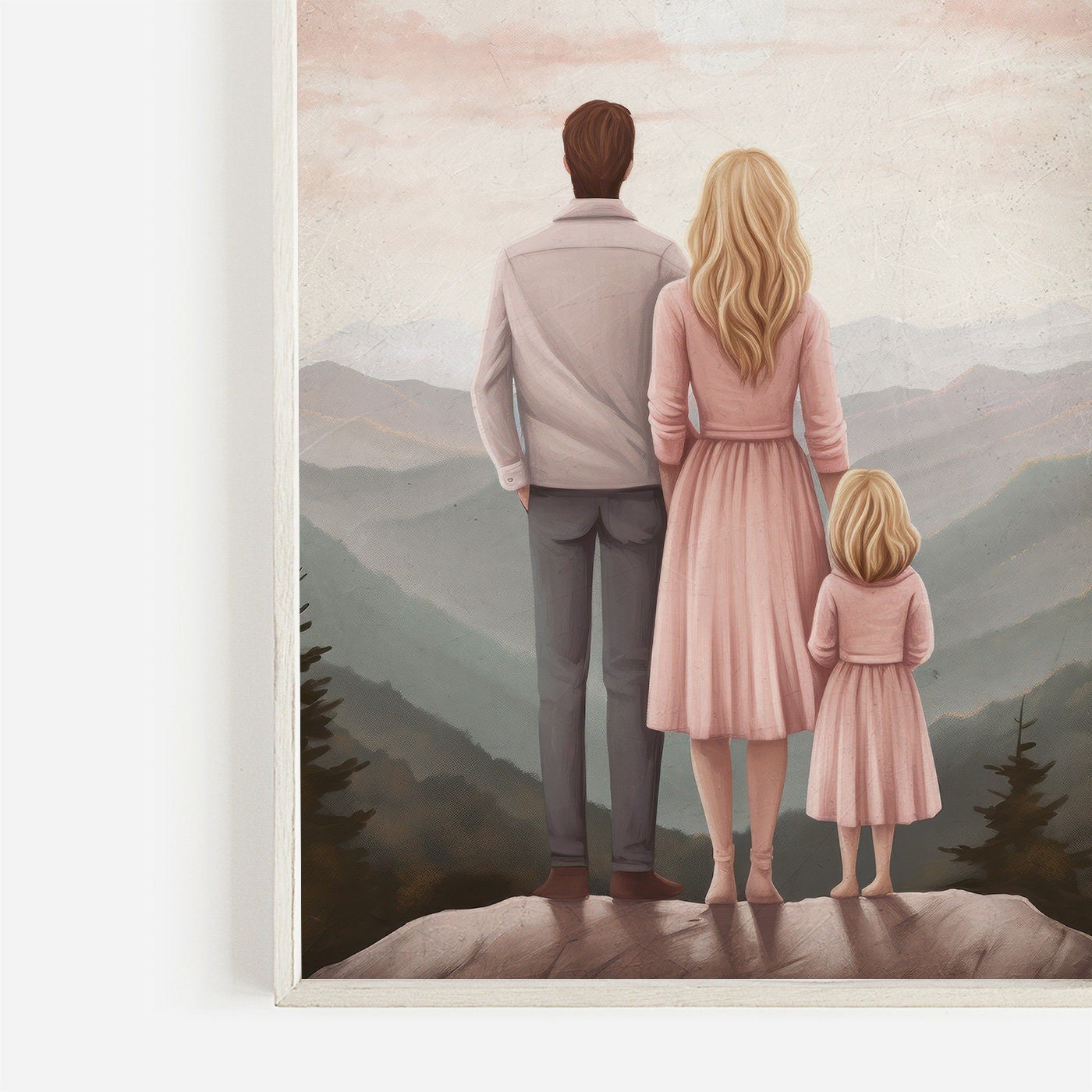 Family Bond Art, Adventure Wall Decor, Mother and Daughter Connection - WildfieldPrints