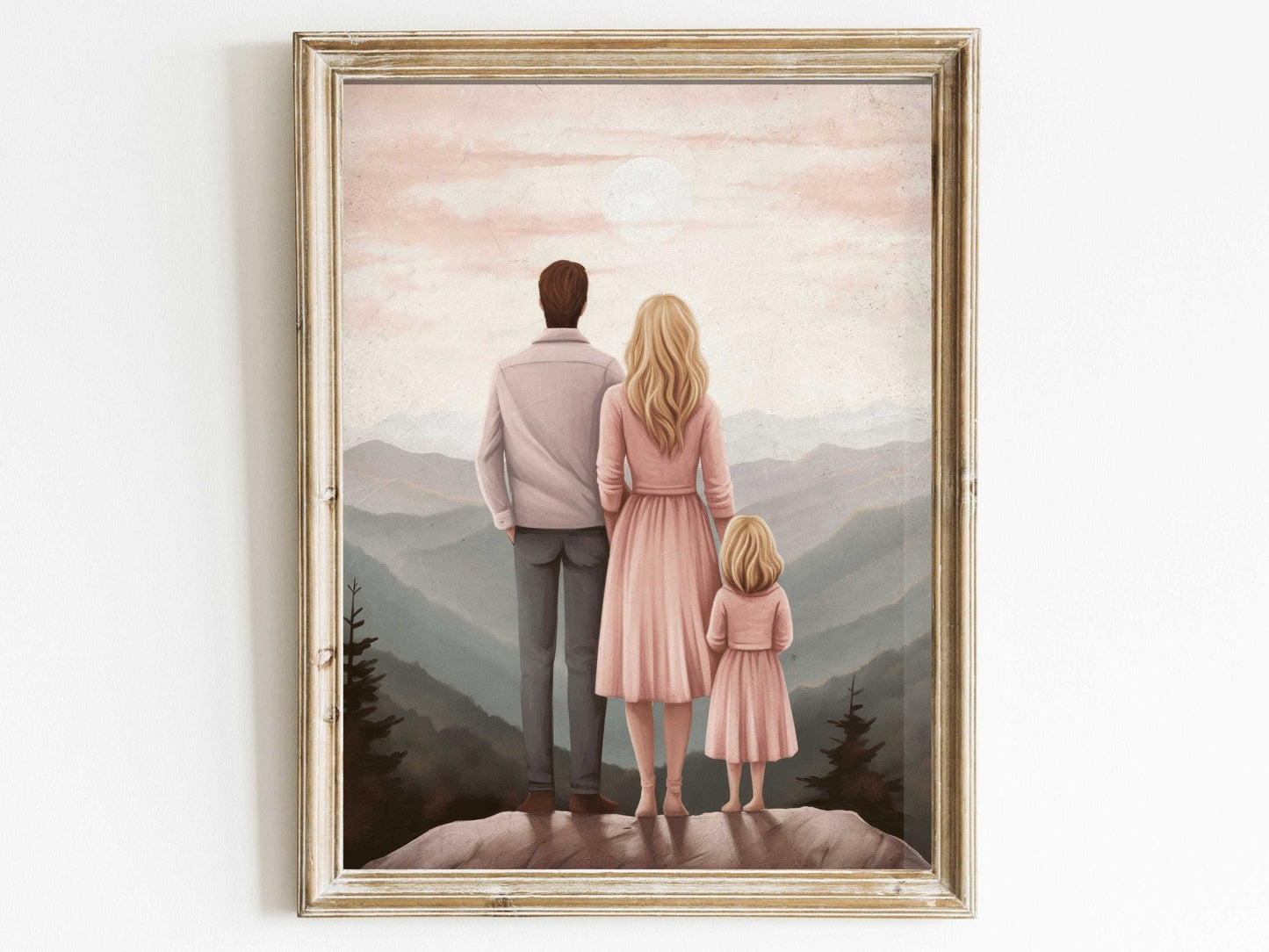 Family Bond Art, Adventure Wall Decor, Mother and Daughter Connection - WildfieldPrints