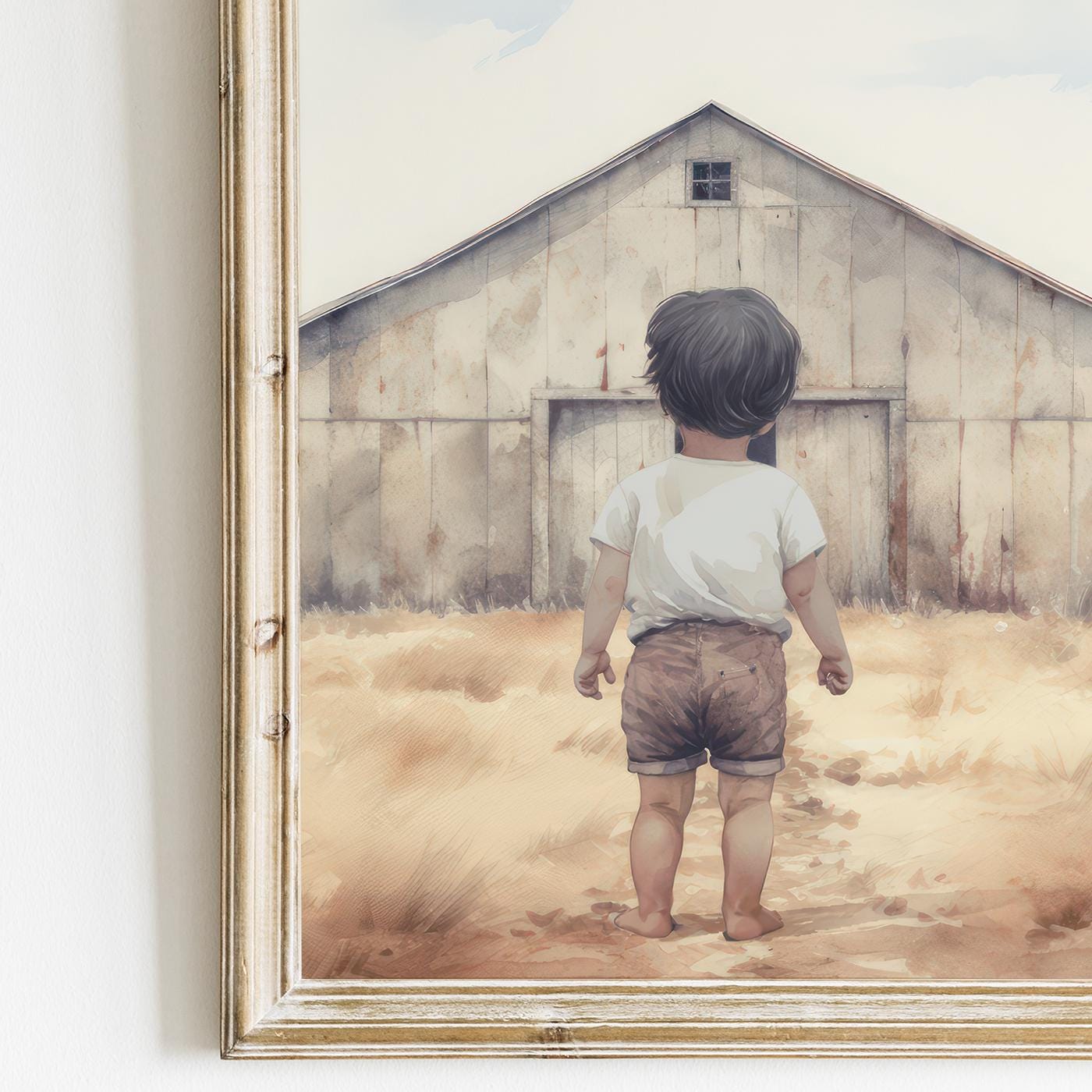 Farm Animal Nursery Prints, Vintage Boy Room Decor, Countryside Art - WildfieldPrints