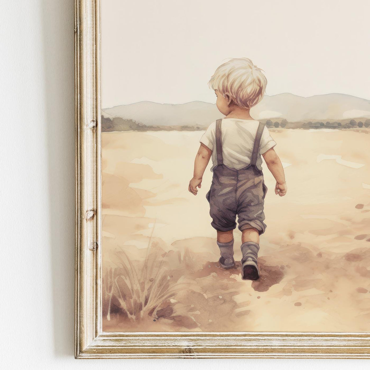 Vintage Tractor Wall Art – Farm Nursery Print for Boys • Set of 3