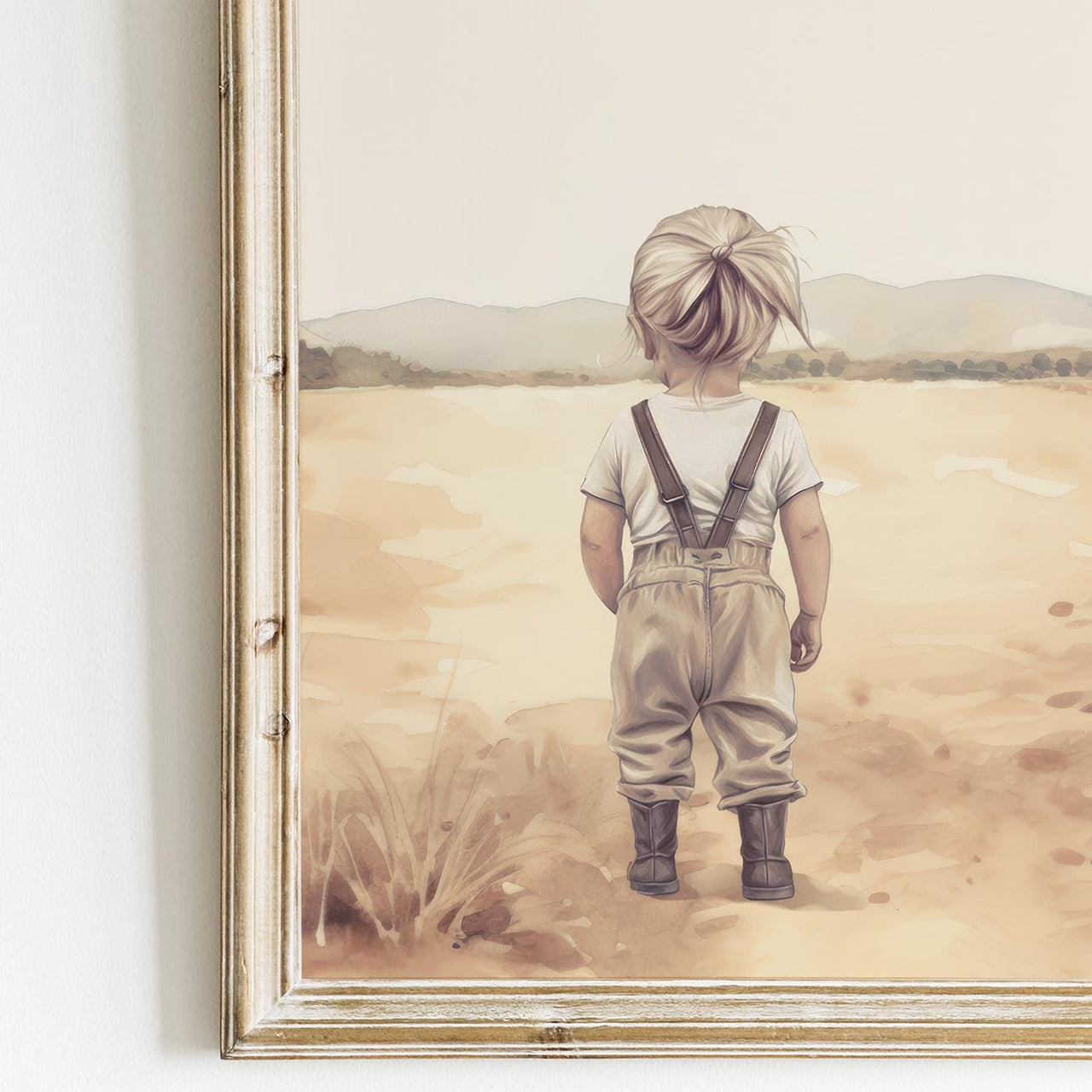 Farm Girl Wall Art – Country Nursery Print for Girls Room • Set of 3