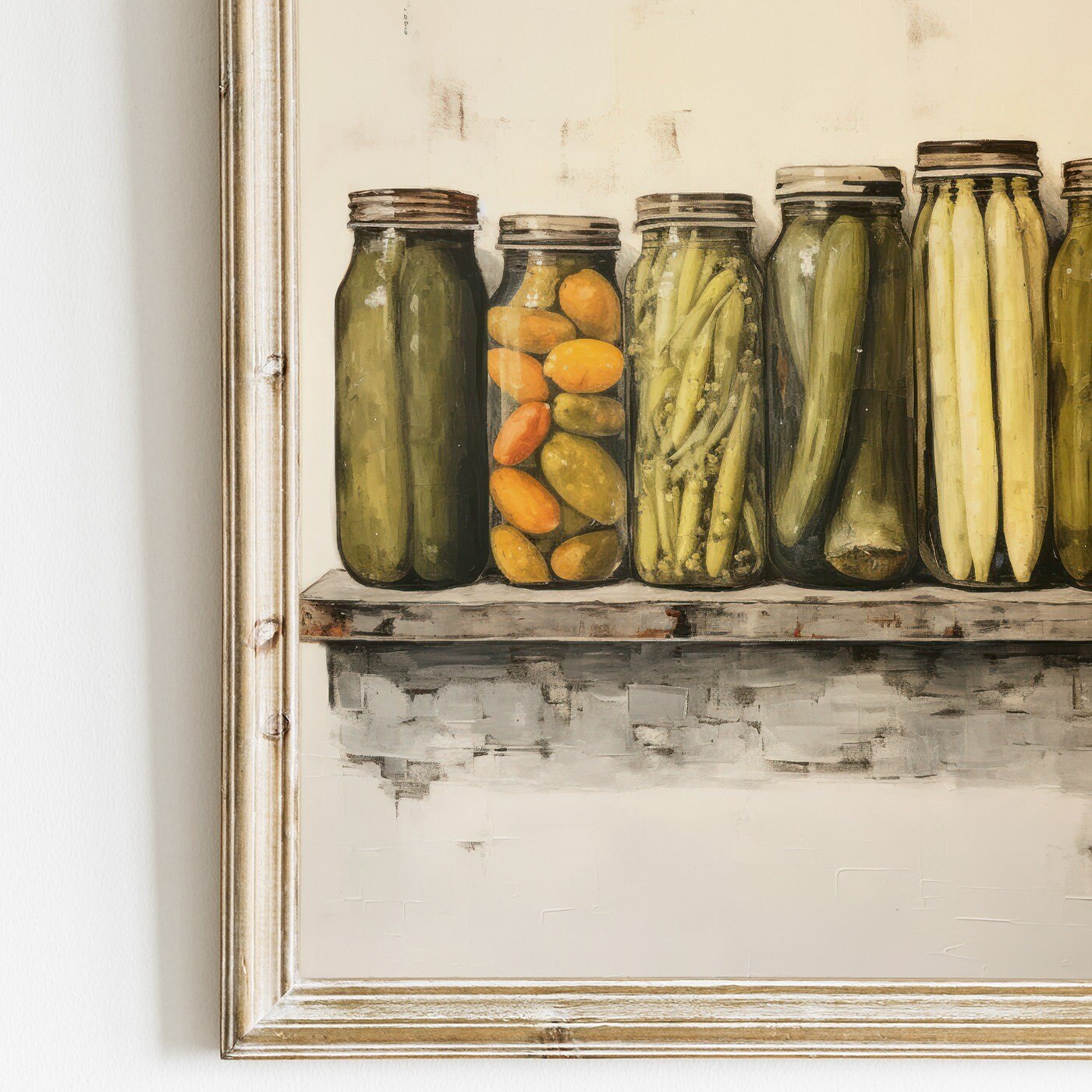 Farmhouse Kitchen Decor, Rustic Mason Jar Art Print, Country Home Decor - WildfieldPrints