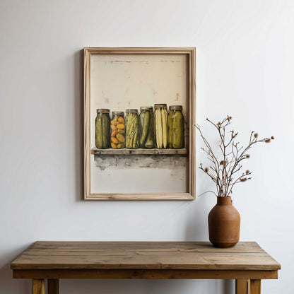Farmhouse Kitchen Decor, Rustic Mason Jar Art Print, Country Home Decor - WildfieldPrints