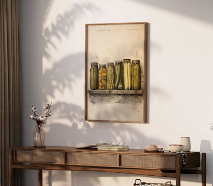 Farmhouse Kitchen Decor, Rustic Mason Jar Art Print, Country Home Decor - WildfieldPrints