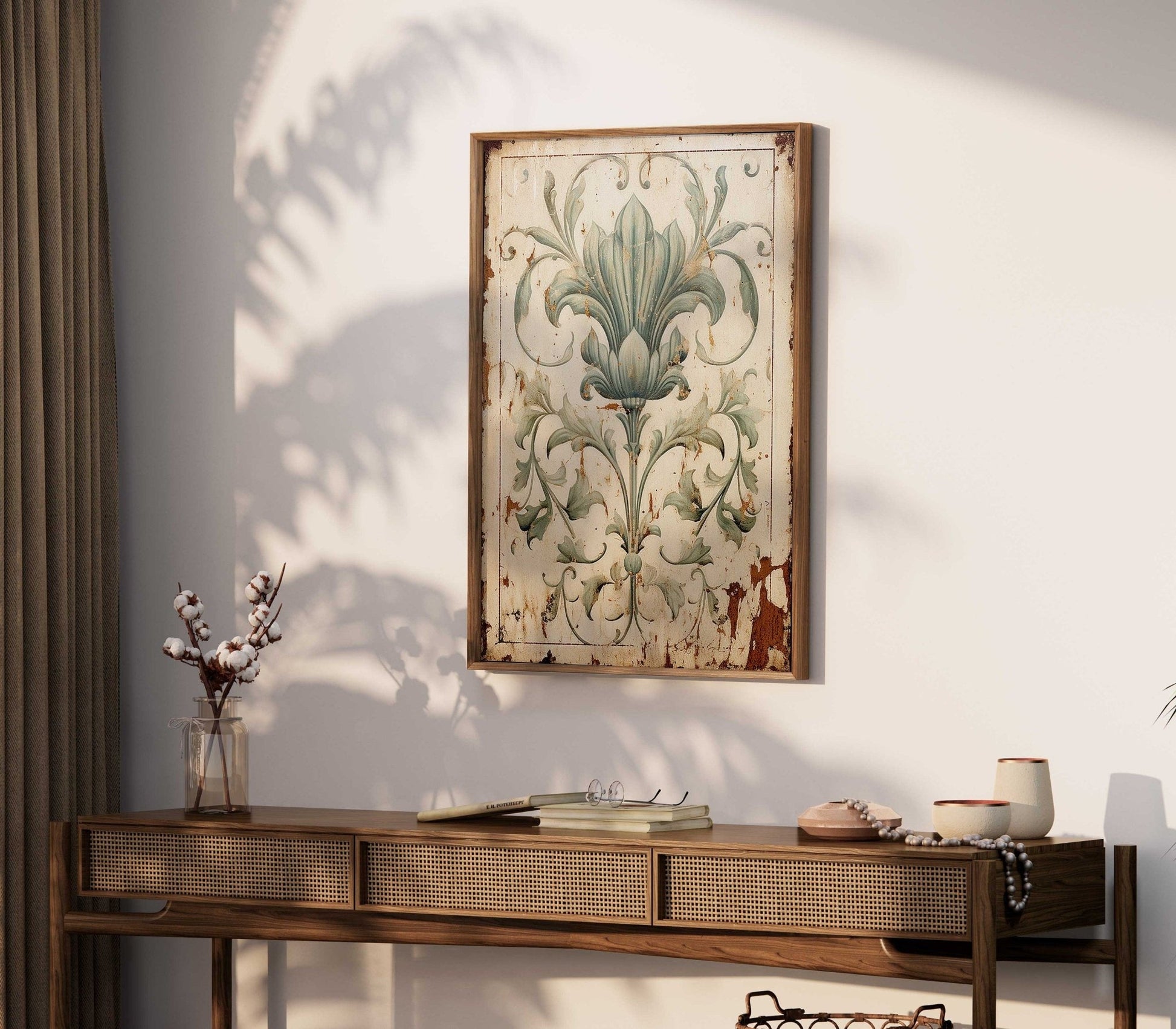 Farmhouse Ornamental Art, Rustic Home Decor, Vintage Wall Accent - WildfieldPrints