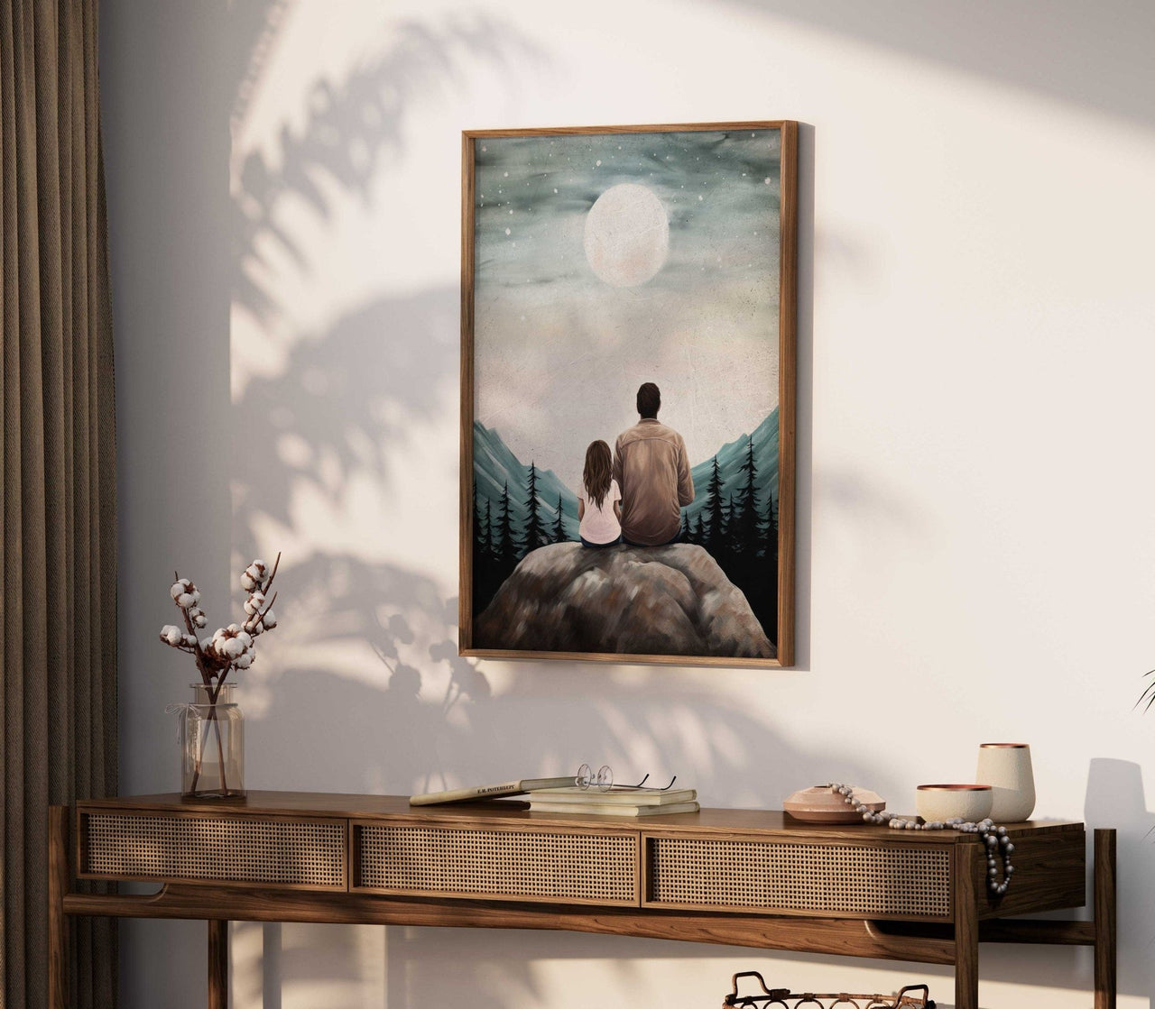 Father Daughter Bond Wall Art – Family Girls Room Print