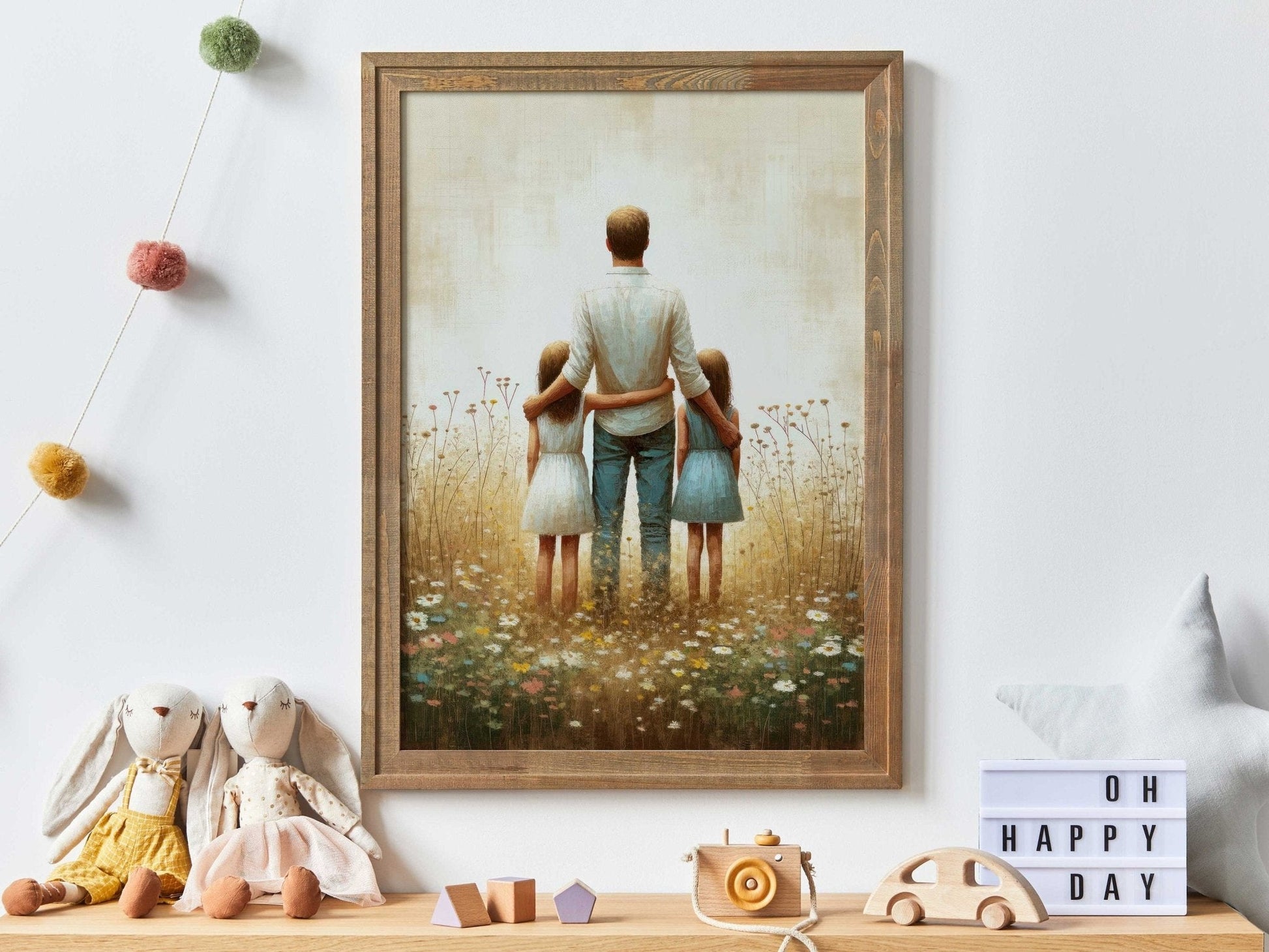 Father & Daughter Print, Family Love Wall Decor, Gift for Dads - WildfieldPrints