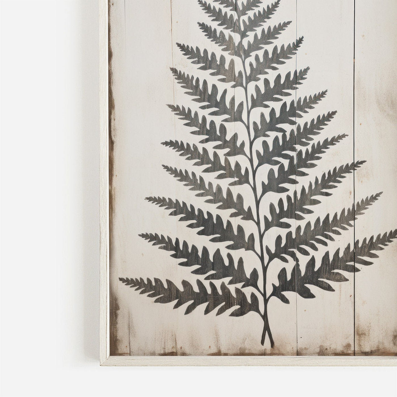 Black Fern Frond Wall Art – Botanical Living Room Print