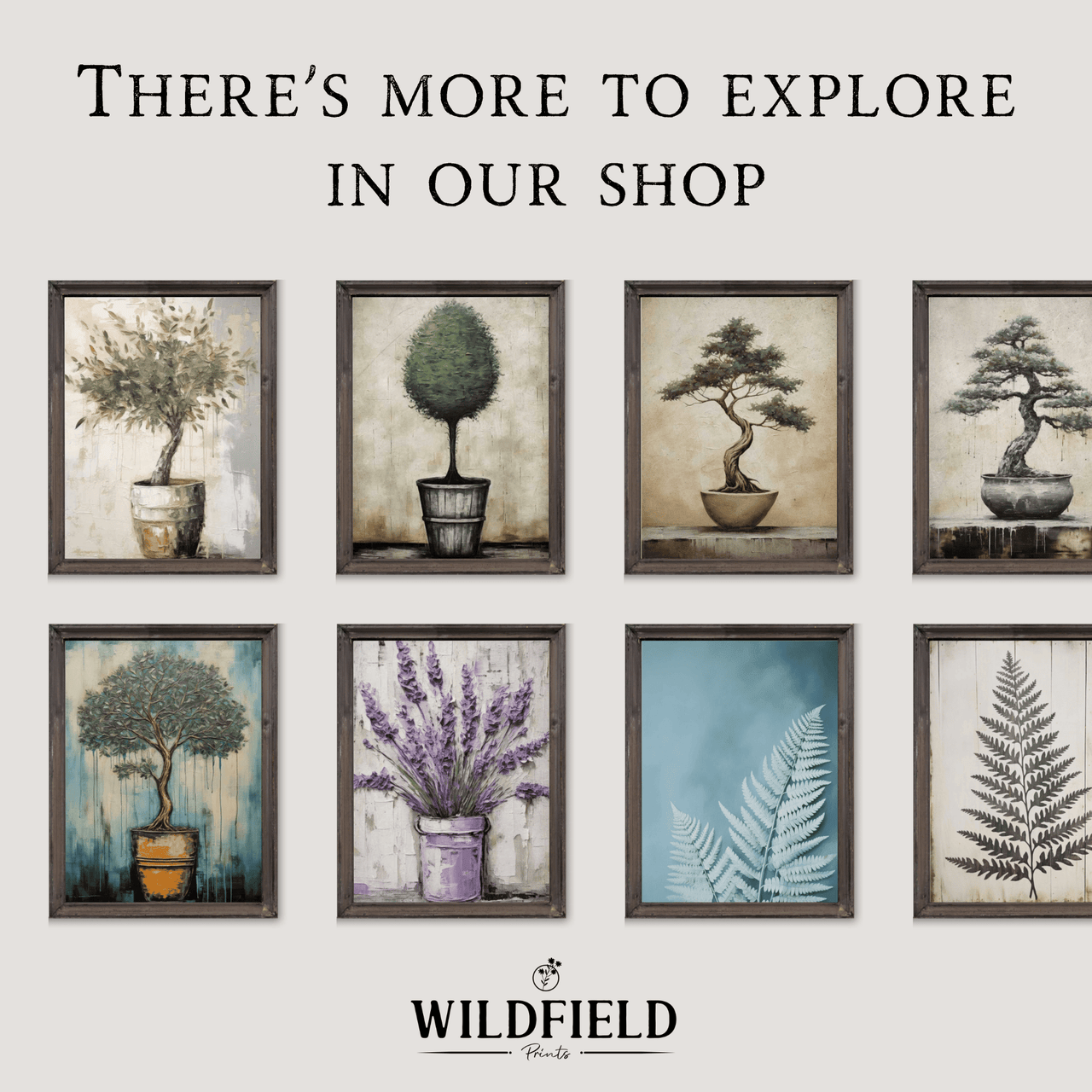 Light - Blue Fern Wall Art – Botanical Nursery Print