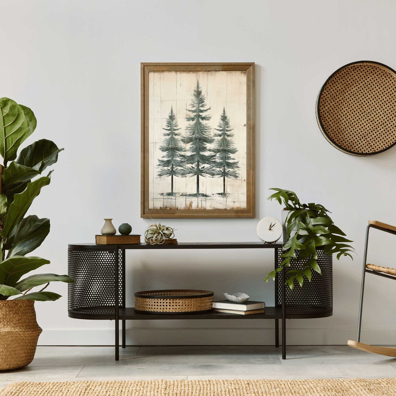 Fir Tree Wall Art – Forest Living Room Print