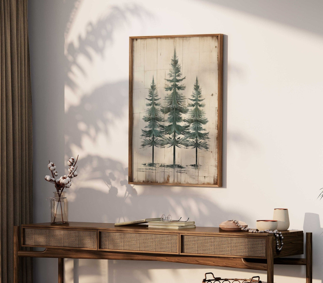 Fir Tree Wall Art – Forest Living Room Print