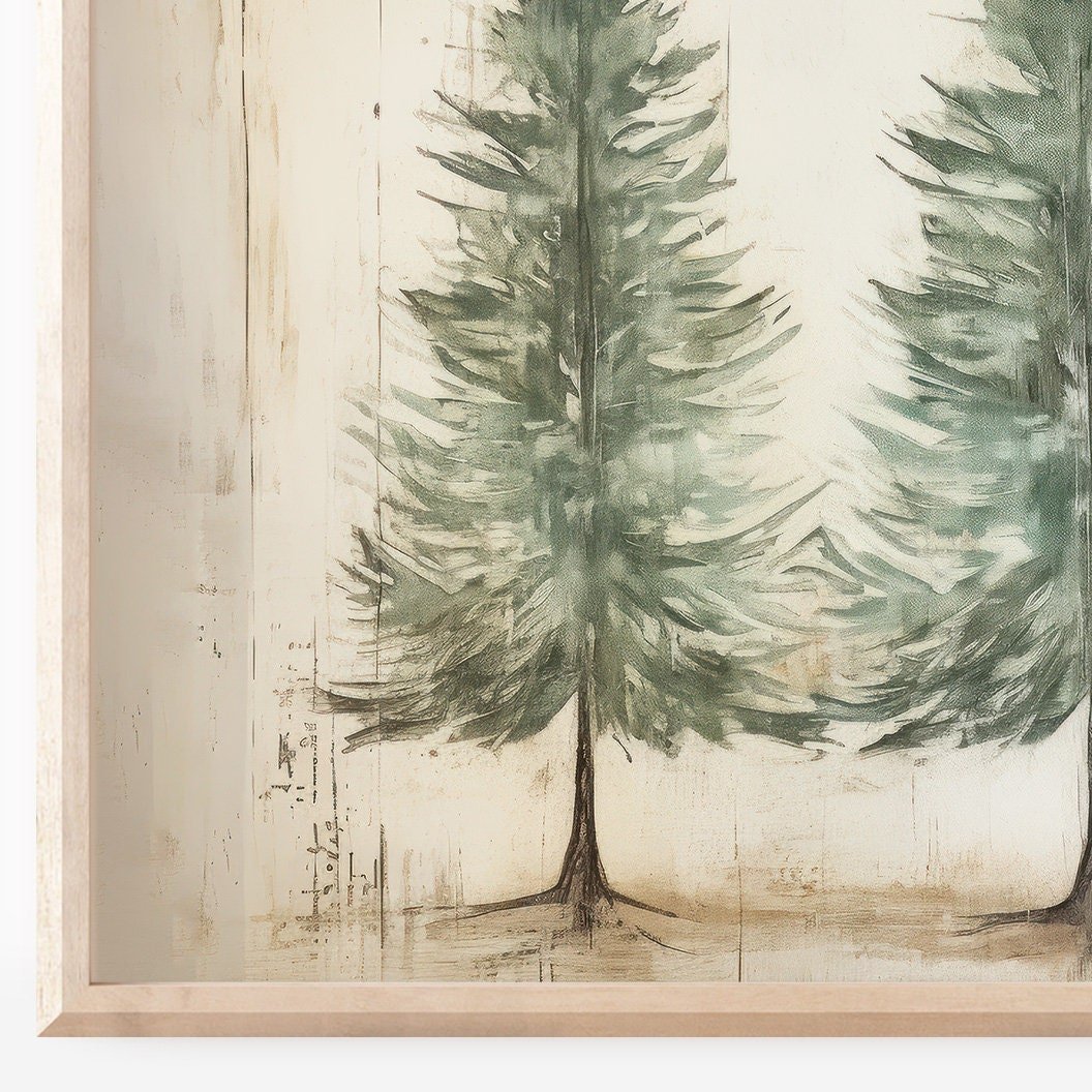Spruce Tree Wall Art – Farmhouse Kids Room Decor