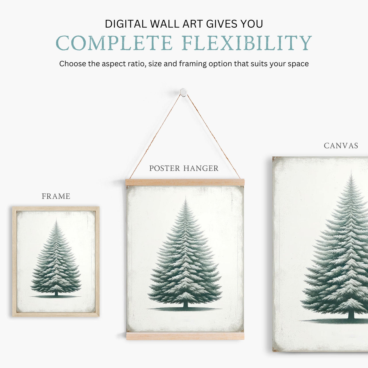 Fir Tree Wall Art – Nature Girls Room Print