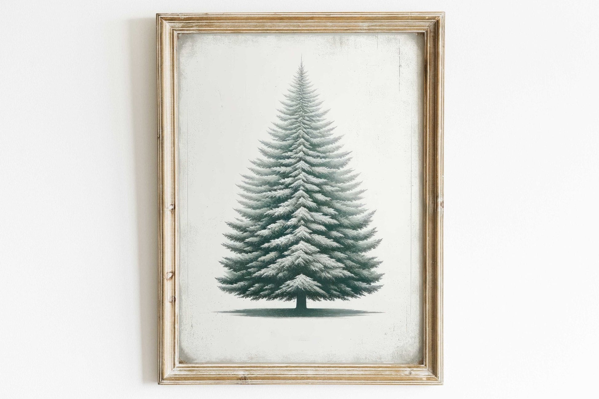Fir Tree Art, Vintage Minimalist Nature Print, Rustic Home Decor - WildfieldPrints