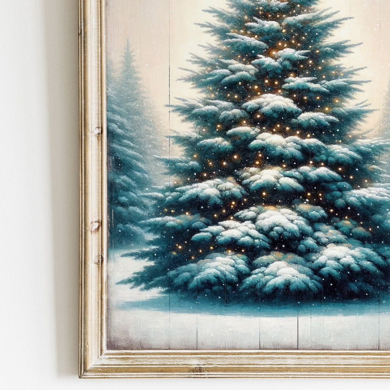 Fir Tree Wall Art – Christmas Living Room Decor Print