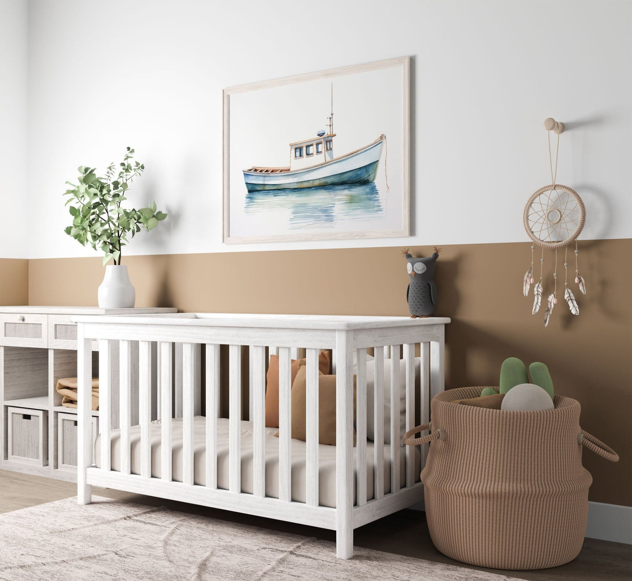 Fishing Boat Wall Art – Nautical Nursery Print